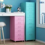 Office Furniture Small Vertical Storage Cabinet Metal With Wheels 6 Drawers for sale