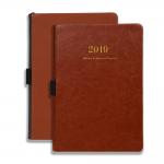 Brown Leather Weekly Monthly Academic Planner Premium Thick Paper With Pen Loop for sale