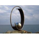 Modern Geometric Stainless Steel Outdoor Metal Sculpture For Large Garden Decoration for sale
