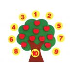 Digital Pairing Apple Tree 24*22cm Felt Learning Toys for sale