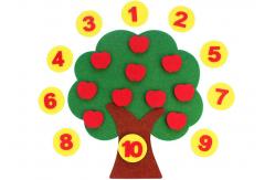 China Digital Pairing Apple Tree 24*22cm Felt Learning Toys supplier