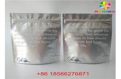 China Glossy Silver Stand Up Pouch Aluminium Foil Packaging Bag Clear Plastic Material supplier