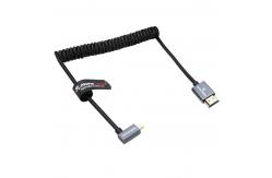 China Alvin's 8K Left Angle Micro HDMI Cable Coiled 48Gbps supplier