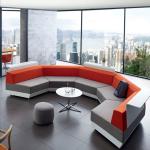 Microfiber Leather Office Sofa set for sale