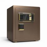 Brown Digital Fingerprint Lock Smart Security Safe Box With Inside Box for sale