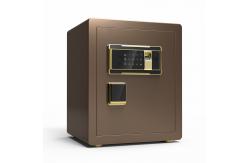 China Brown Digital Fingerprint Lock Smart Security Safe Box With Inside Box supplier