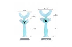 China 360 Manual Baby Silicone Teether Toothbrush Eco Friendly Bear Shaped supplier