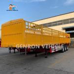 50T Loading 3 Axles Cargo Transport Fence Semi Trailer for sale
