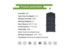 China Camouflage Polyester Portable Solar Panel Battery Pack For Mobile Phones Camping supplier