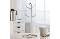 China Oem Stainless Steel Coffee Mug Tree Holder Dryer Rack With 6 Hooks supplier