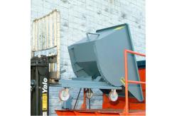 China 7000Lbs Self Dumping Forklift Hopper Gray Steel Dumping Hopper supplier