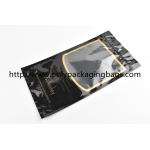 Customized black cigar tobacco moisturizing zipper bag with transparent window