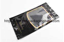 China Customized black cigar tobacco moisturizing zipper bag with transparent window supplier