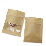 Snack Nuts Beans Small Packaging Bag Brown Kraft Paper k With Frosted Window for sale