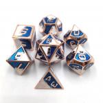 Hand Sanded Unique Handmade Durable metal 7 Piece Polyhedron Dice Set