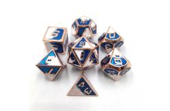 China Hand Sanded Unique Handmade Durable metal 7 Piece Polyhedron Dice Set supplier