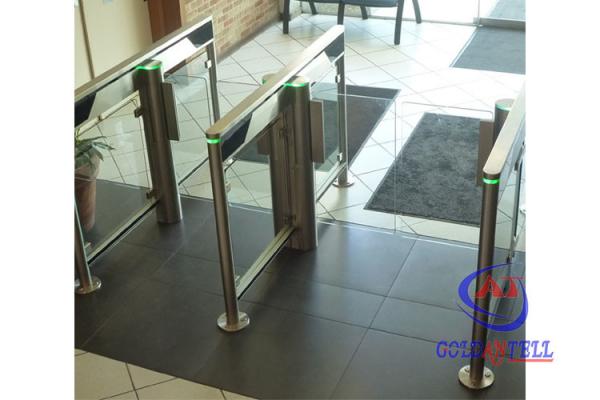 NFC Reader Swing Barrier Turnstile Bank Office Metro Supermarket Swing Gate