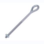 CE Power Line Fittings HDG Forged Eye Bolt 150MM To 600mm for sale