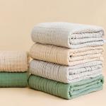China Multiple Colors Cotton Gauze Blanket 90*90 cm Breathable Multifunctional Blanket factory