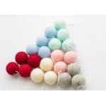6 Cm Hanging Wool Felt Balls 6 Pure Colors For Creating Sweet Atmosphere for sale