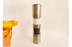 China Silver Handle Ergonomic Design For Easy Grip Stainless Steel Pepper Grinders supplier