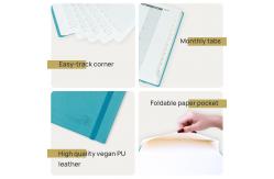 China A5 Size Turquoise Medium Academic Planner Customization Support supplier