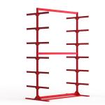 Double Sides 12 Layers Car Bumper Rack With Adjustable Arms for sale