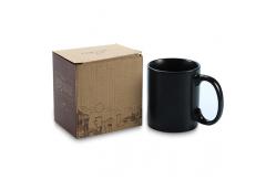 China OEM ODM Printed Matte Black 11oz Ceramic Mug Cup supplier