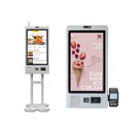 23Inch Automatic Self Service Ordering Kiosk , Bill Payment Kiosk With QR Scanner for sale
