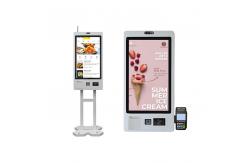 China 23Inch Automatic Self Service Ordering Kiosk , Bill Payment Kiosk With QR Scanner supplier