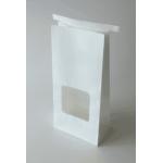 White Kraft Paper Customized Paper Bags With Tintie For Oolong Tea / Chocolate Packaging for sale
