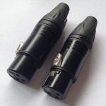 Cadmium Plating XLR Female Cable Connector 3 Pole Female Connector