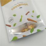 40g Cinnamon Stand Up k Food Packaging Bags Transparent Window PET/PE Material for sale