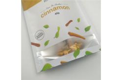 China 40g Cinnamon Stand Up k Food Packaging Bags Transparent Window PET/PE Material supplier