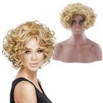 Average Cap Size Human Pre Bonded Hair Extensions Soft Short Curly Bob Wigs for sale