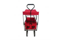 China OEM Foldable Wagon Cart Bag Kids Beach Wagon With Canopy Removable supplier