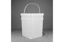 China 18L Polypropylene Heavy Duty Square Bucket With Handle And Cover supplier