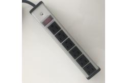 China Metal Clips 6 Outlet Multi Plug Extension Sockets Aluminum Shell supplier