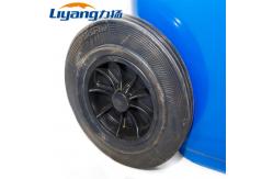 China OEM Mobile Garbage Bin 240l Large Plastic Dustbin Pedal Blue supplier