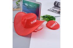 China Collapsible Cowboy Hat Foldable Nylon Bucket Hats Summer Promotional Item supplier