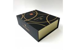 China Custom Black Solid Magnetic Gift Box Packaging With Clear Window Foam Insert supplier