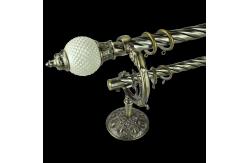 China Customized Twist Pipe Curtain Rods Cubicle Anodized Contracted Brass supplier