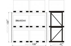 China BN640034 Industrial Pallet Racks Heavy Duty Warehouse Shelving 2 Inch Adjustable Beam supplier