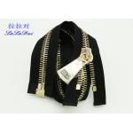 22 Inch Industry Big Teeth Zipper 10 # Euro Type Big Teeth Open End Metal Zip Customized for sale
