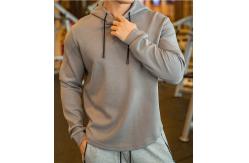 China Black Gray Long Sleeve Unisex Plain Hoodies Anti Pilling Pullover Sweatshirts supplier