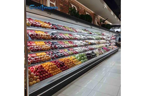 Single Temperature Open Display Cooler , 2200L Vegetable Display Refrigerator