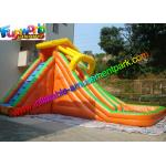 Large Outdoor Inflatable Water Slides Pool With PLATO 0.55mm PVC Tarpaulin