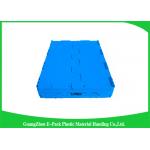 Stackable Plastic Pallet Boxes PP Material , Folding Plastic Crates Transport Moving