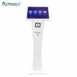 Large White Touch Screen Interactive Kiosk 55 Inch Information Floor Standing for sale