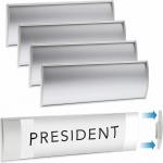 White Sliding Office Door Sign Holder Reusable Custom ODM OEM for sale